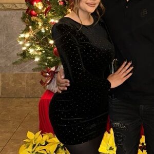 Velvet open-back LBD